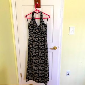 Halter patterned maxi dress